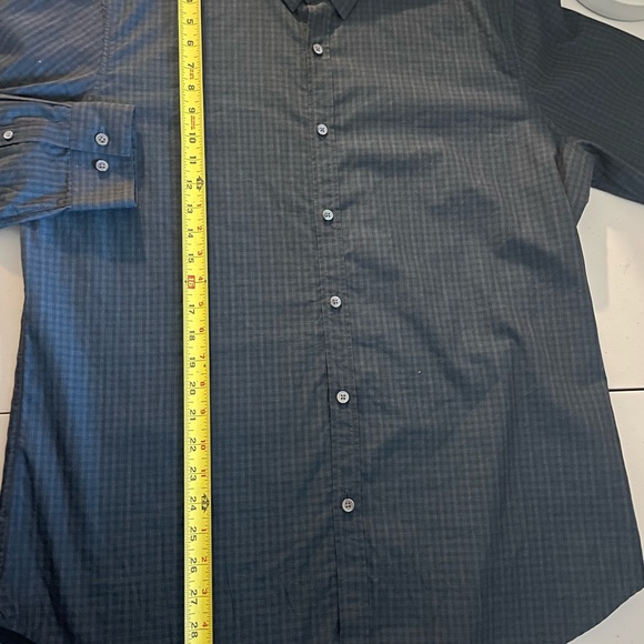 THEORY Long Sleeve Plaid Button Down Dress Shirt Men’s Size XL - Picture 6 of 7